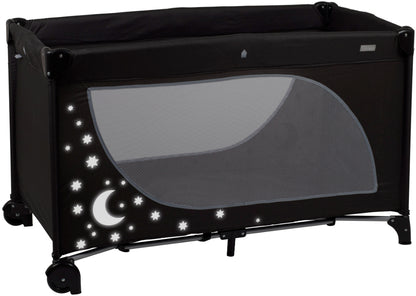 Cama De Viagem babyGO Sleeper Moonstars Black Melange