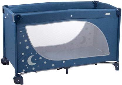 Cama De Viagem babyGO Sleeper Moonstars Navy Melange