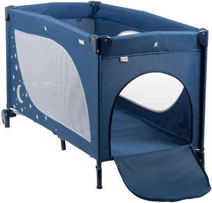 Cama De Viagem babyGO Sleeper Moonstars Navy Melange