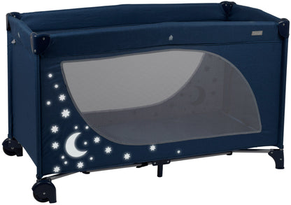 Cama De Viagem babyGO Sleeper Moonstars Navy Melange