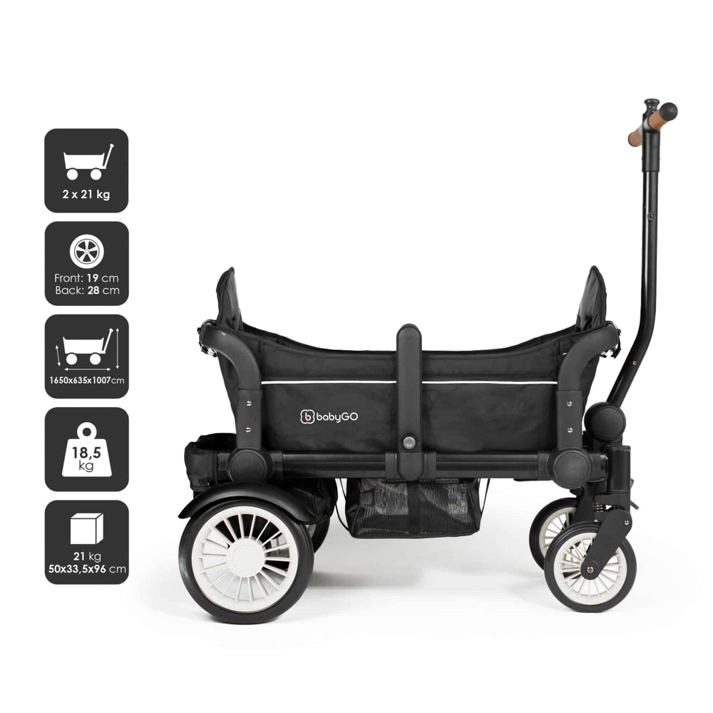 Sistema de Transporte babyGO Cozy Rider Preto