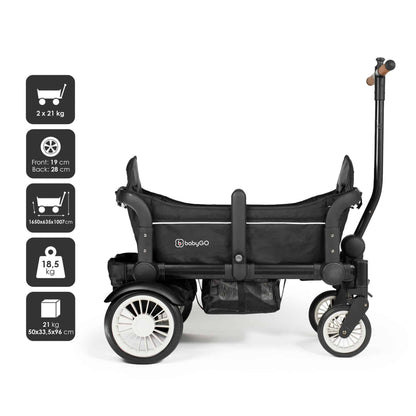 Sistema de Transporte babyGO Cozy Rider Preto