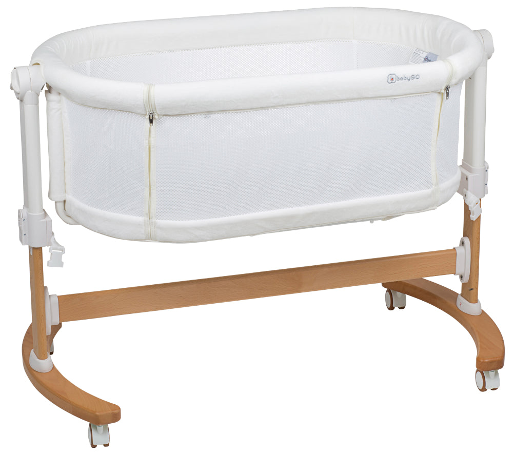 Berço Co-Sleep babyGO Amila Creme