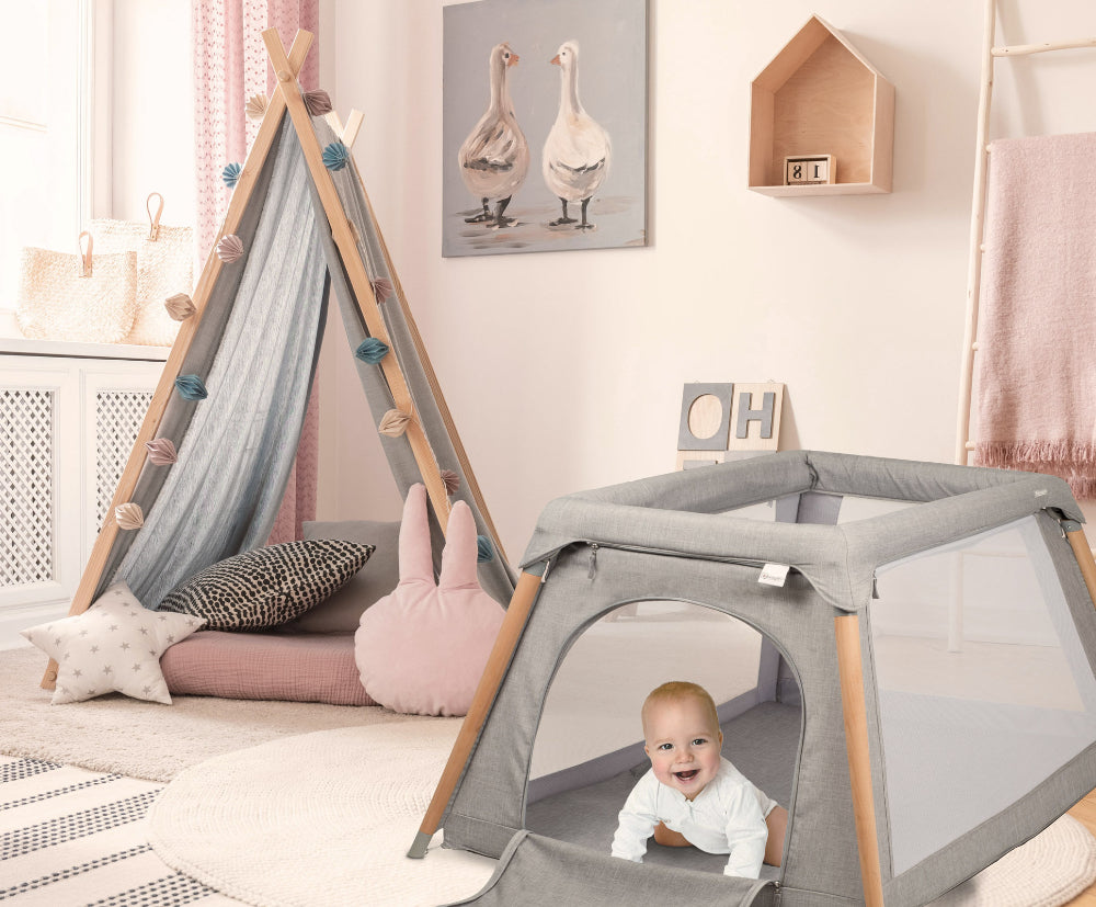 Cama De Viagem babyGO Groovy Grey