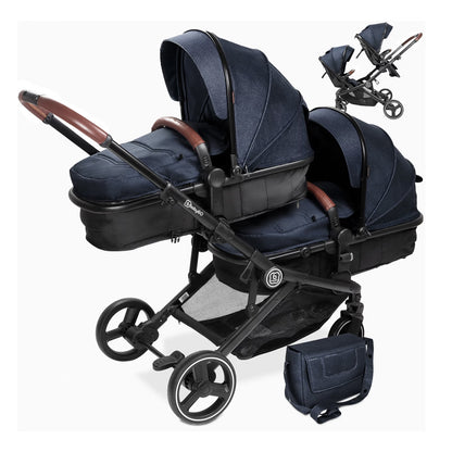 Carrinho De Gémeos 2 In 1 babyGO Twinner 
Grey Melange