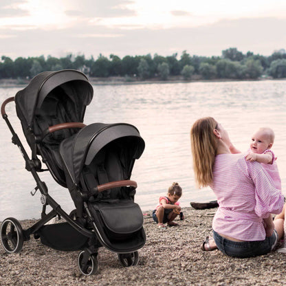 Carrinho De Gémeos 2 In 1 babyGO Twinner 
Grey Melange