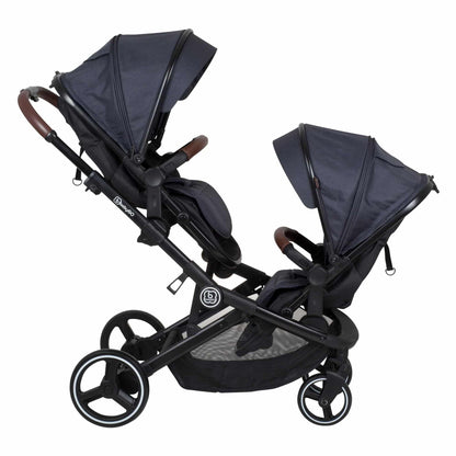 Carrinho De Gémeos 2 In 1 babyGO Twinner 
Grey Melange