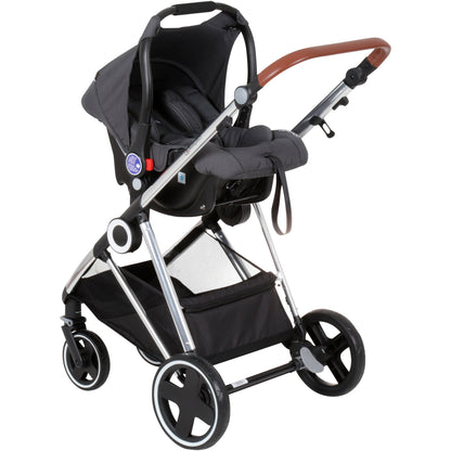 Carrinho De Bebé 3 In 1 babyGO Halime Grey (Silver Chassi)