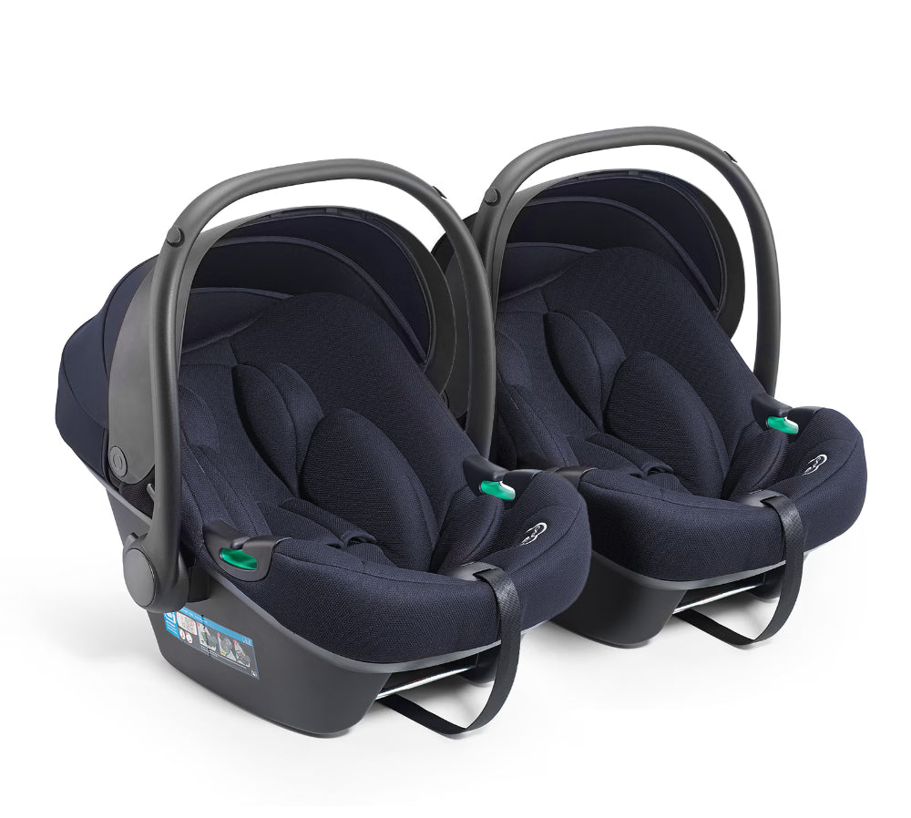 Conjunto Cadeiras Auto Grupo 0+ Para Gémeos babyGO Twinner Grey Melange