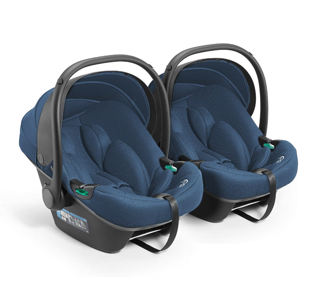 Conjunto Cadeiras Auto Grupo 0+ Para Gémeos babyGO Twinner Blue Melange