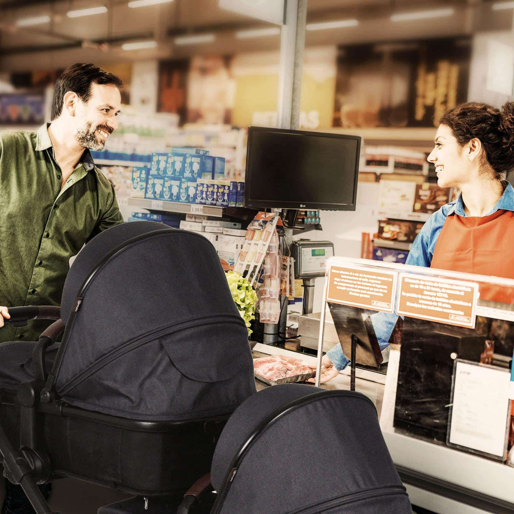 Carrinho De Gémeos 3 In 1 babyGO Twinner Set Grey