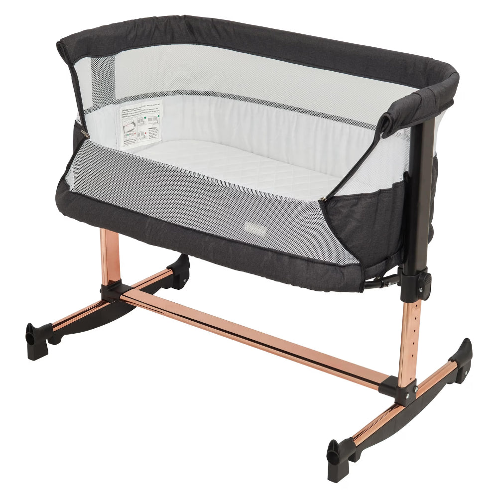 Berço Co-Sleep babyGO Vivaldi Black - Gold