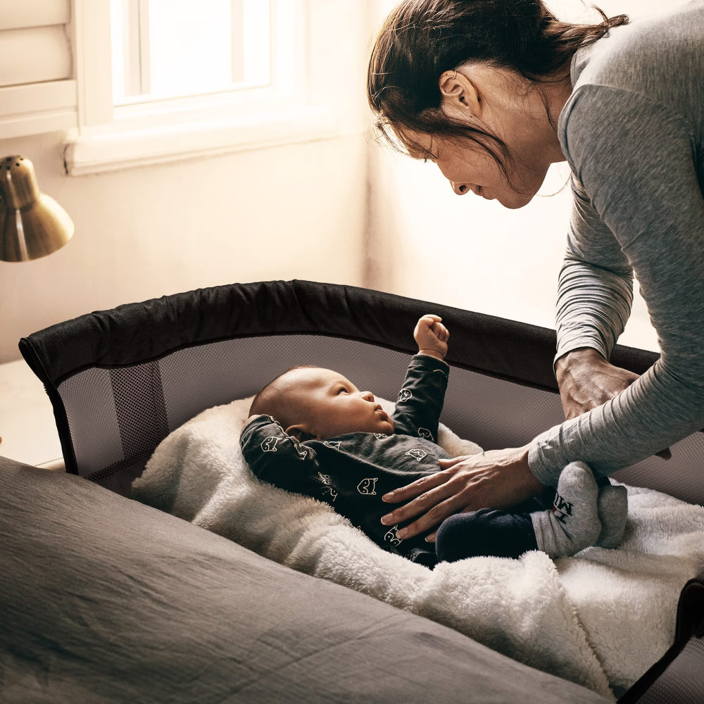 Berço Co-Sleep babyGO Vivaldi Black - Gold