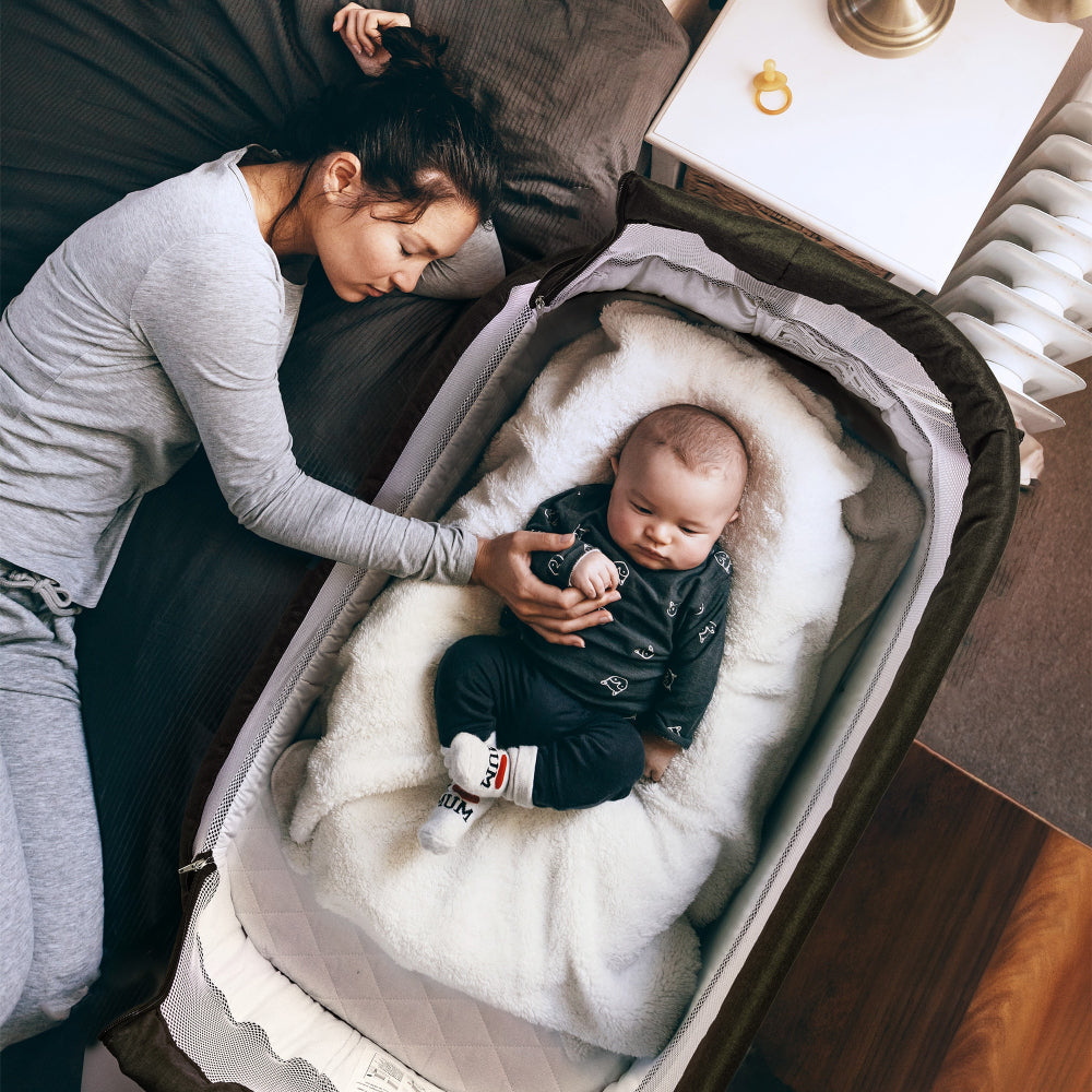 Berço Co-Sleep babyGO Vivaldi Black - Gold