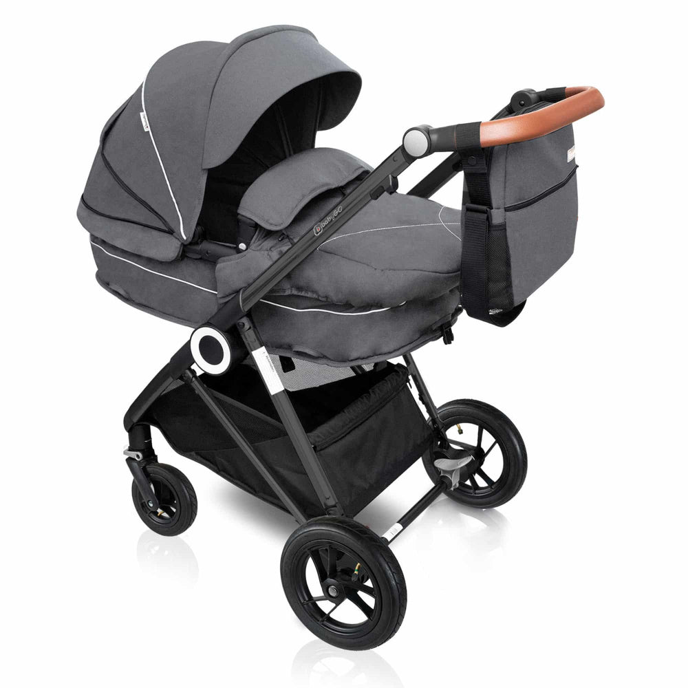 Carrinho De Bebé 3 In 1 babyGO Halime Air Grey (Black Chassis)