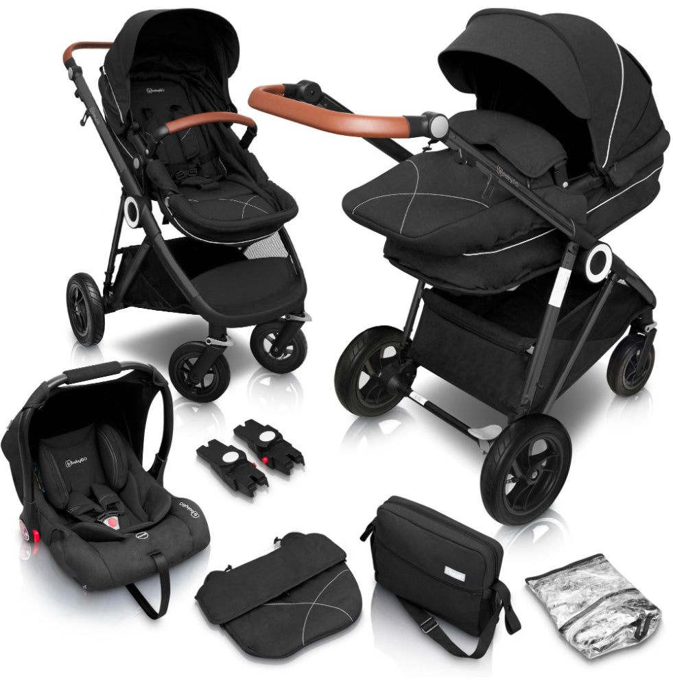 Carrinho De Bebé 3 In 1 babyGO Halime Air Anthracite 
(Black Chassi)