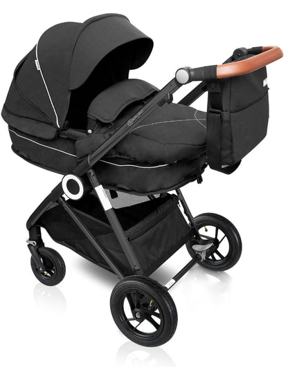 Carrinho De Bebé 3 In 1 babyGO Halime Air Anthracite 
(Black Chassi)