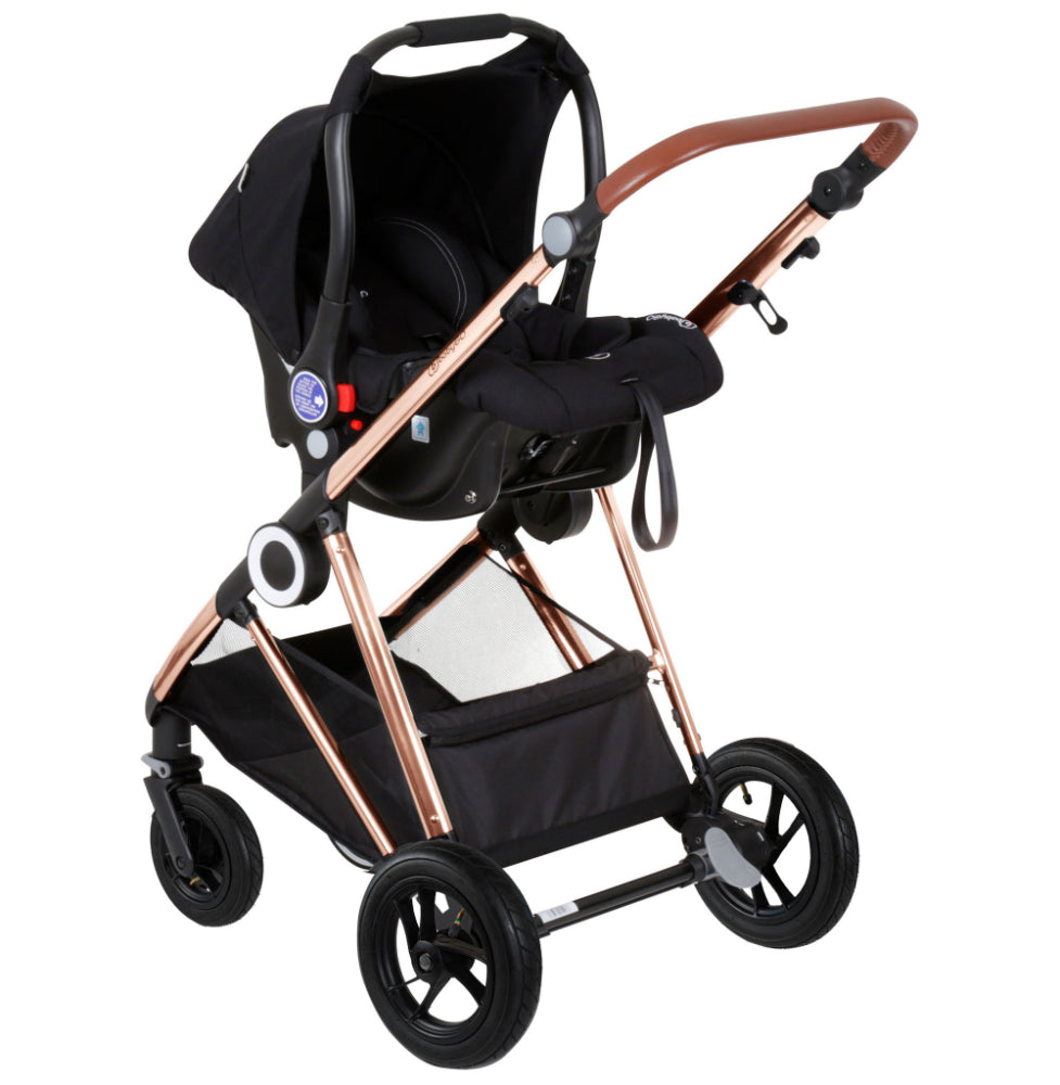 Carrinho De Bebé 3 In 1 babyGO Halime Air Anthracite 
(Gold Chassi)