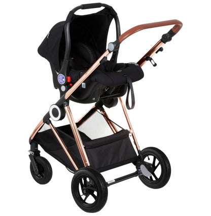 Carrinho De Bebé 3 In 1 babyGO Halime Air Anthracite 
(Gold Chassi)