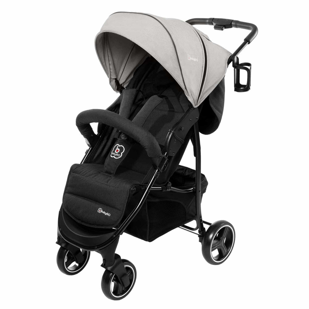 Carrinho De Passeio babyGO Basket Grey Melange