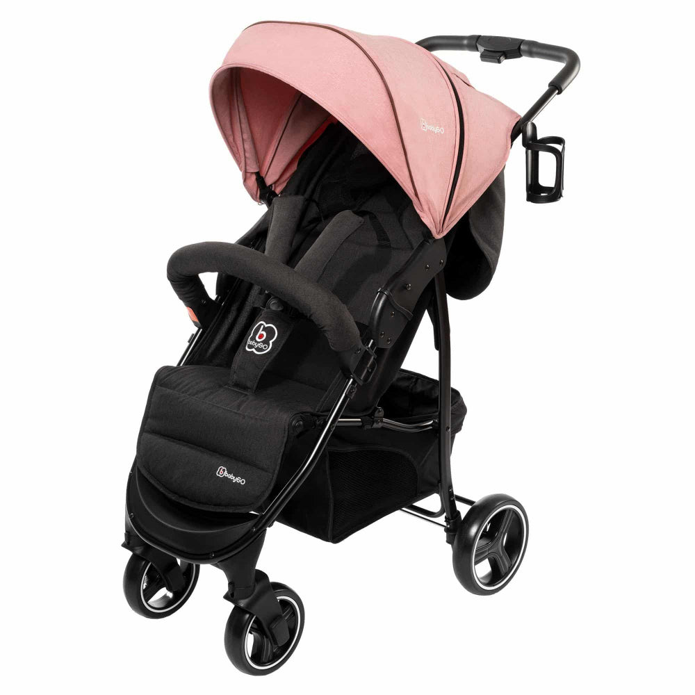 Carrinho De Passeio babyGO Basket Pink Melange