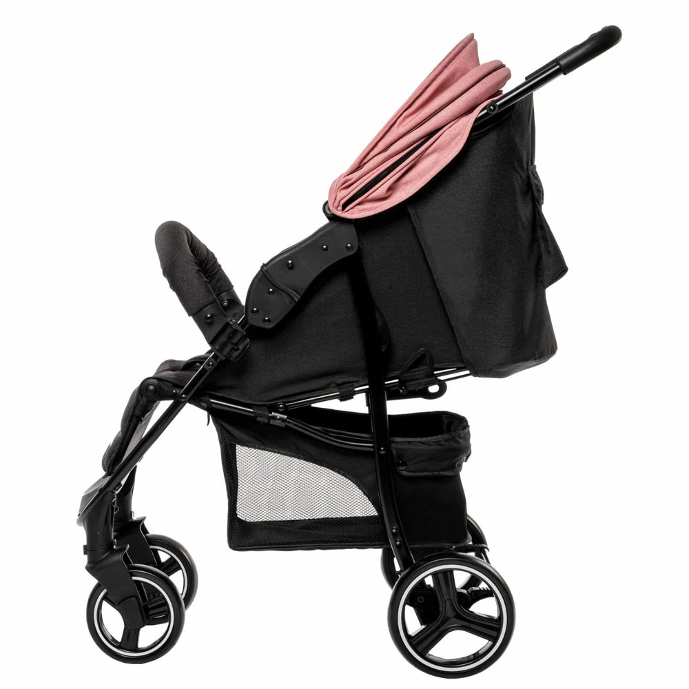 Carrinho De Passeio babyGO Basket Pink Melange