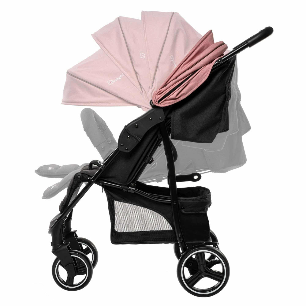Carrinho De Passeio babyGO Basket Pink Melange