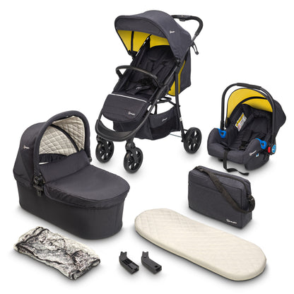 Carrinho De Bebé 3 In 1 babyGO Style Mustard