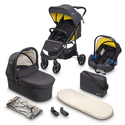 Carrinho De Bebé 3 In 1 babyGO Style Mustard