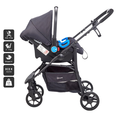 Carrinho De Bebé 3 In 1 babyGO Style Mustard