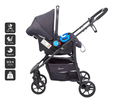 Carrinho De Bebé 3 In 1 babyGO Style Black