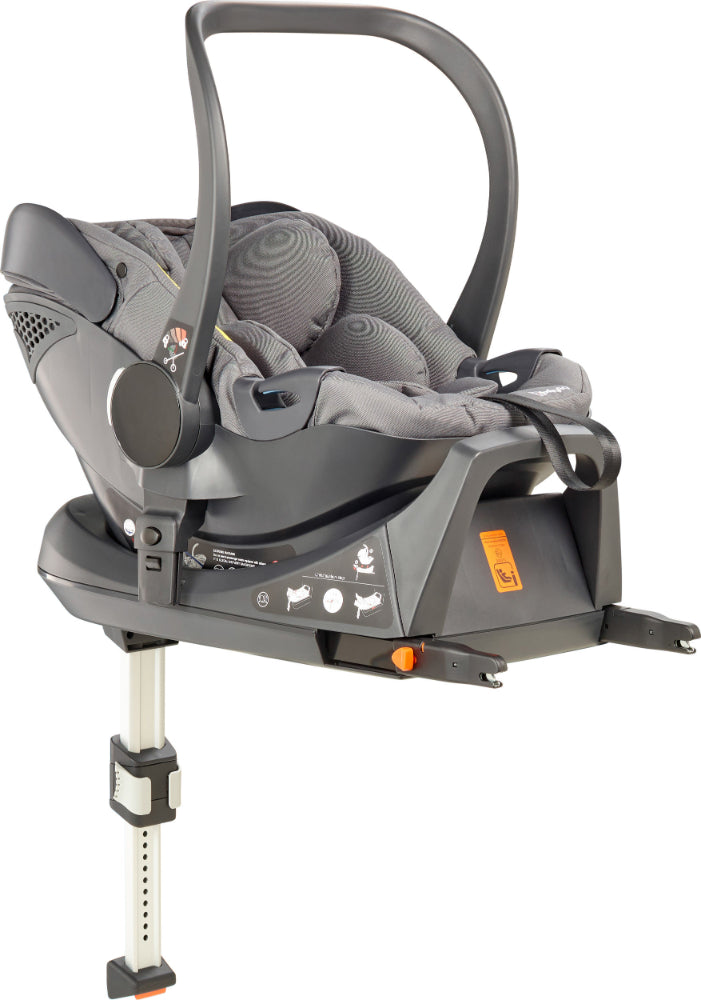 Carrinho De Gémeos Trio conversível Capas De Chuva, Adaptadores, Saco Muda Fraldas, cadeiras auto grupo 0 e bases Isofix babyGO Duo Mega Grey/Black Grip