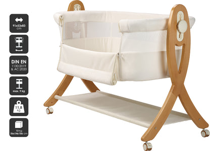 Berço Co-Sleep babyGO Sidebyside Creme