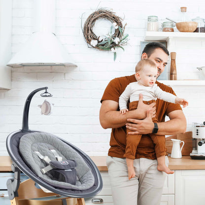 Espreguiçadeira babyGO Newborn Family-Set Grey/ Natur