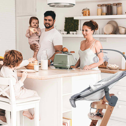 Espreguiçadeira babyGO Newborn Family-Set Grey/ Natur