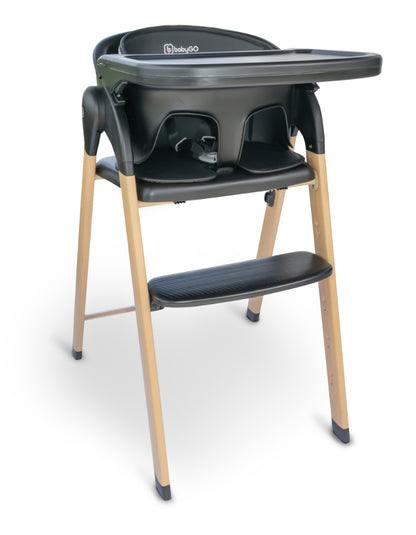 Cadeira Da Papa babyGO Levels Black - Wood Optic