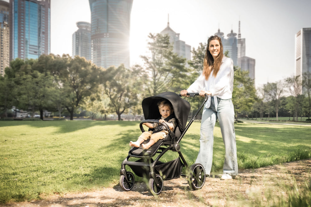 Carrinho De Bebé Com Alcofa 2 In 1 babyGO Harmony Black