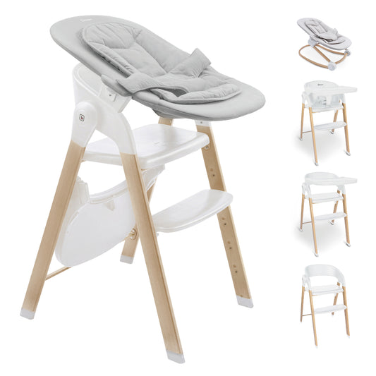 Cadeira Da Papa multifunções babyGO Levels Newborn White - 
com espreguiçadeira