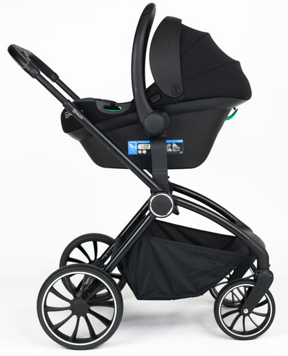 Carrinho De Bebé 3 In 1 com cadeira auto babyGO Harmony Black