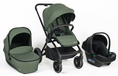 Carrinho De Bebé 3 In 1 com cadeira auto babyGO Harmony Green