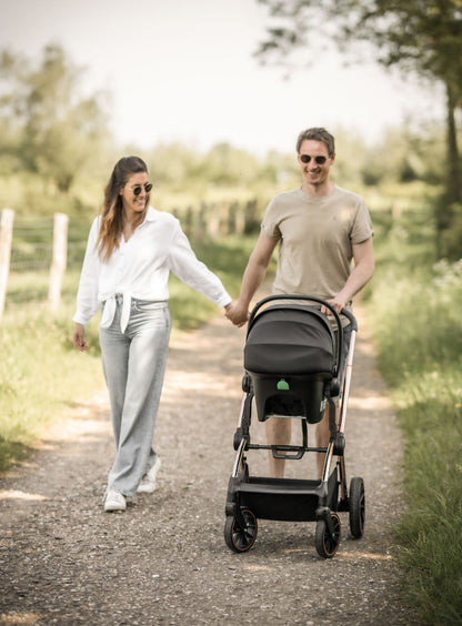 Carrinho De Bebé 3 In 1 com cadeira auto babyGO Harmony Grey