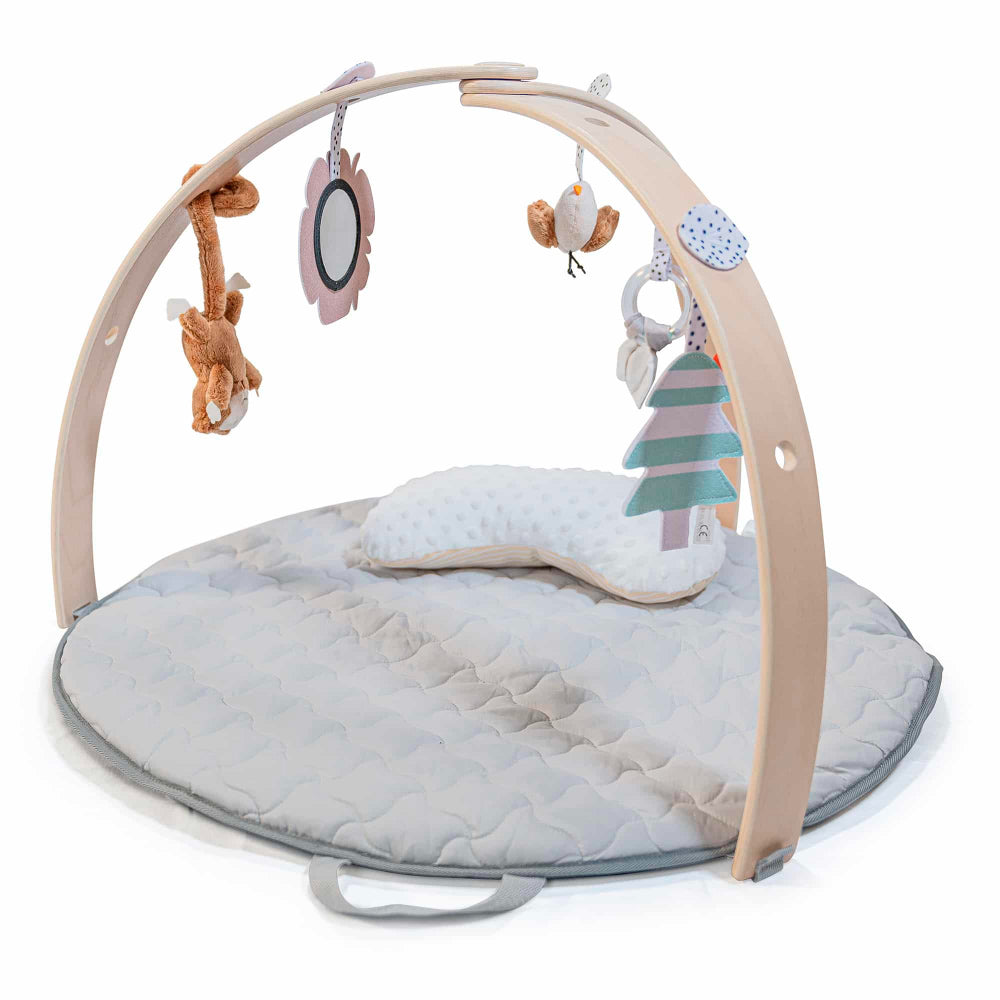 Tapete De Atividades babyGO Playmat Wood Grey