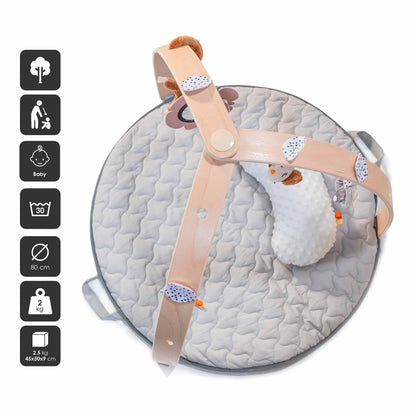 Tapete De Atividades babyGO Playmat Wood Grey