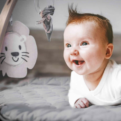 Tapete De Atividades babyGO Playmat Wood Grey
