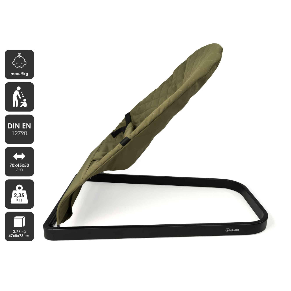 Espreguiçadeira babyGO Bouncer Comfort Khaki