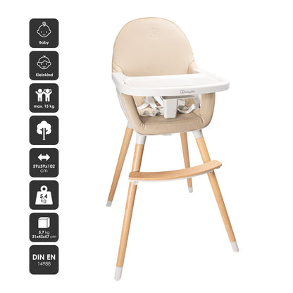 Cadeira Da Papa babyGO Highchair Skandi Beige