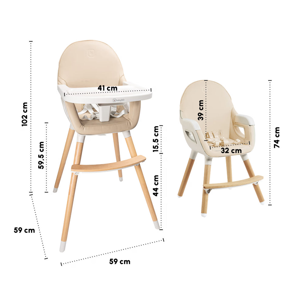 Cadeira Da Papa babyGO Highchair Skandi Beige