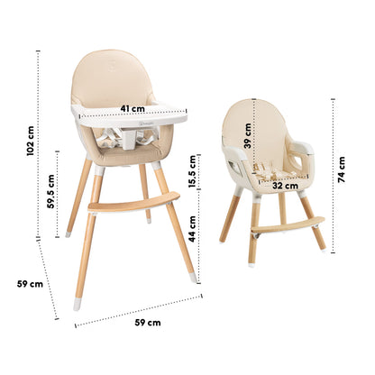 Cadeira Da Papa babyGO Highchair Skandi Beige