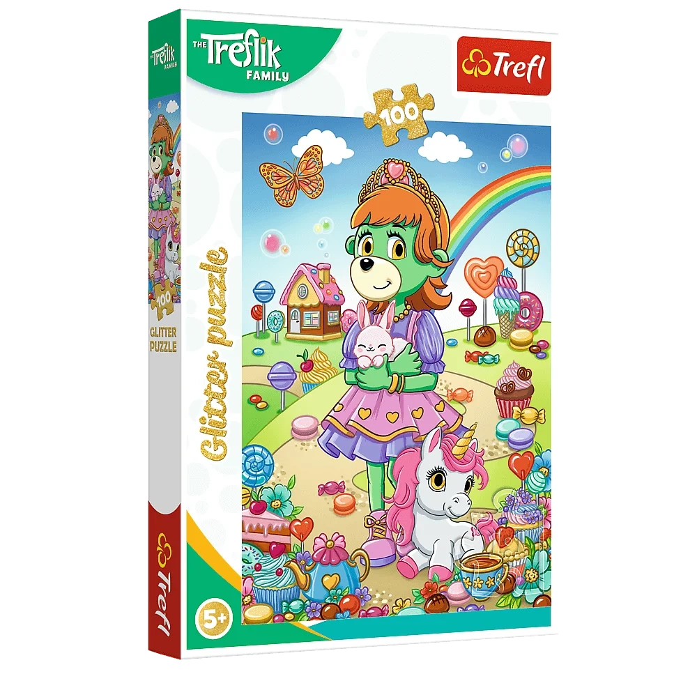 Puzzle Glitter 100 Peças Treflik Family