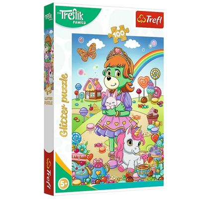 Puzzle Glitter 100 Peças Treflik Family